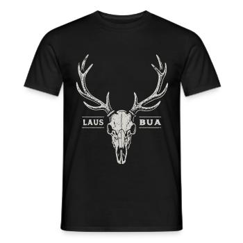 Lausbua Hirsch - Festzelt, Bier und Gaudi - Männer T-Shirt - Schwarz - Vorne - AI Model Male 178 light (178cm)