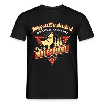Junggesellenabschied Wolf JGA - Männer T-Shirt - Schwarz - Vorne - AI Model Male 178 light (178cm)