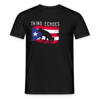 Taíno Echoes Caribbean Ancestry Pride - Men's T-Shirt - black - Front - AI Model Male 178 light (178cm)