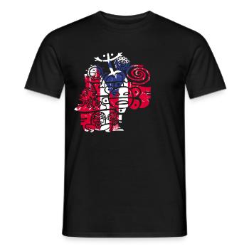 Taíno Echoes Caribbean Ancestry Pride - Men's T-Shirt - black - Front - AI Model Male 178 light (178cm)