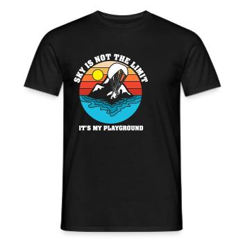 Le ciel n’est pas la limite, c’est mon terrain de jeu - T-shirt homme - noir - Devant - AI Model Male 178 light (178cm)