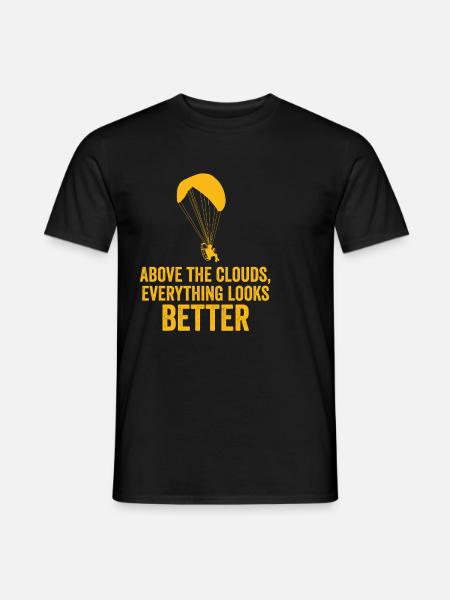 Über den Wolken Paramotor-Enthusiast - Männer T-Shirt - Schwarz