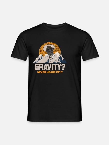 Lustiges Paramotor Gravitations-Meme - Männer T-Shirt - Schwarz