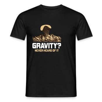Mème hilarant de gravité de paramoteur - T-shirt homme - noir - Devant - AI Model Male 178 light (178cm)