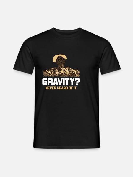 Hilarious Paramotor Gravity Meme - Men's T-Shirt - black