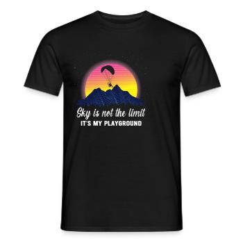 Sky Is Not The Limit It's My Playground - Men's T-Shirt - black - Front - AI Model Male 178 light (178cm)