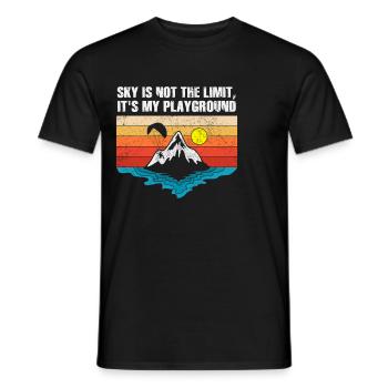 Le ciel n’est pas la limite, c’est mon terrain de jeu - T-shirt homme - noir - Devant - AI Model Male 178 light (178cm)