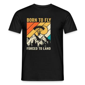 Born To Fly Forcé D’atterrir Paramoteur - T-shirt homme - noir - Devant - AI Model Male 178 light (178cm)
