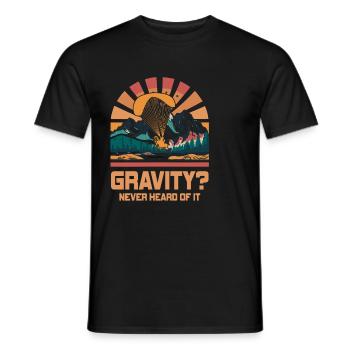 Mème hilarant de gravité de paramoteur - T-shirt homme - noir - Devant - AI Model Male 178 light (178cm)