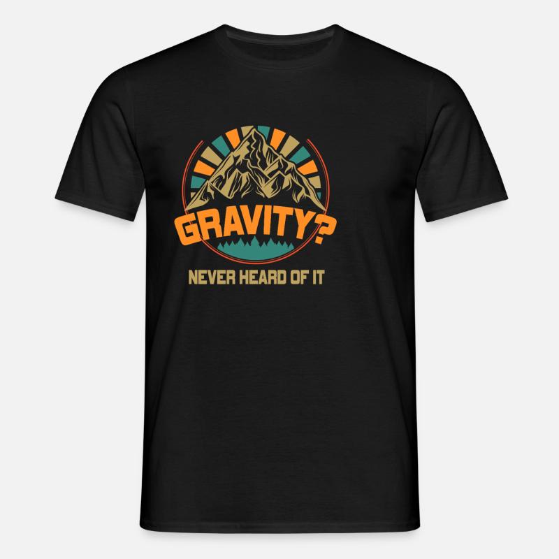 Hilarious Paramotor Gravity Meme - Men's T-Shirt - black