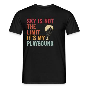 Le ciel n’est pas la limite, c’est mon terrain de jeu - T-shirt homme - noir - Devant - AI Model Male 178 light (178cm)