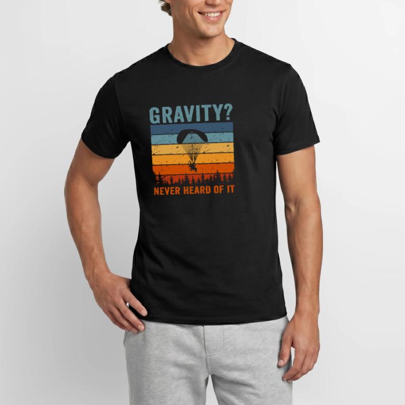 Hilarious Paramotor Gravity Meme Men's T-Shirt