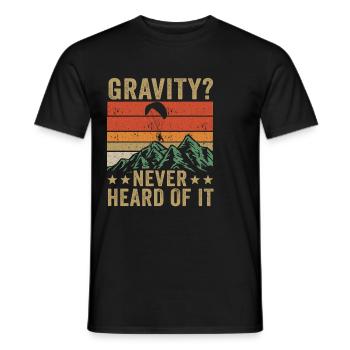 Mème hilarant de gravité de paramoteur - T-shirt homme - noir - Devant - AI Model Male 178 light (178cm)