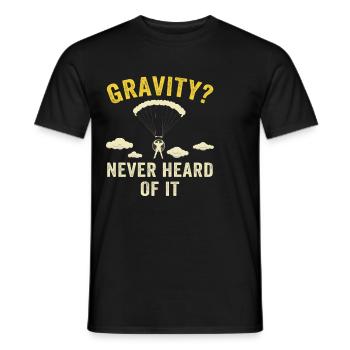Mème hilarant de gravité de paramoteur - T-shirt homme - noir - Devant - AI Model Male 178 light (178cm)