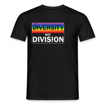 Célébrer la diversité, pas la division, l’unité - T-shirt homme - noir - Devant - AI Model Male 178 light (178cm)