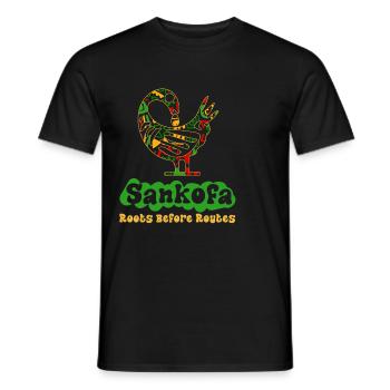 Sankofa Symbol Adinkra Ghana Black - Men's T-Shirt - black - Front - AI Model Male 178 light (178cm)