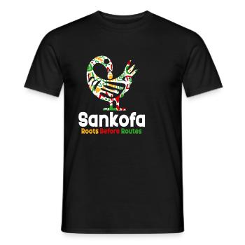 Sankofa Symbol Adinkra Ghana Black - Men's T-Shirt - black - Front - AI Model Male 178 light (178cm)