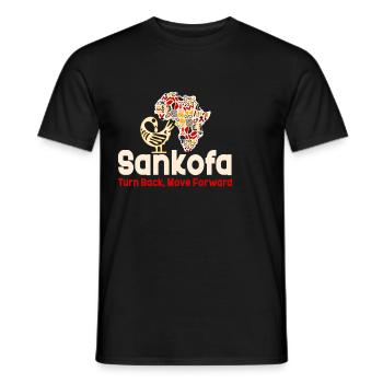 Sankofa Symbol Adinkra Ghana Black - Men's T-Shirt - black - Front - AI Model Male 178 light (178cm)
