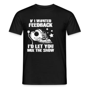 Si je voulais un ingénieur du son en retour - T-shirt homme - noir - Devant - AI Model Male 178 light (178cm)