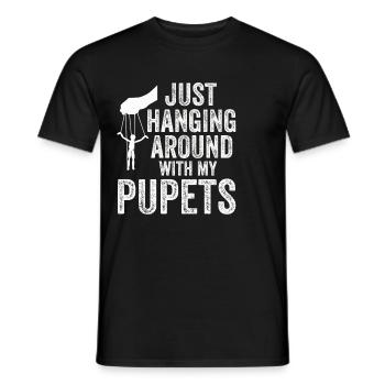 Puppetry Puppeteer Puppet Puppets - Men's T-Shirt - black - Front - AI Model Male 178 light (178cm)