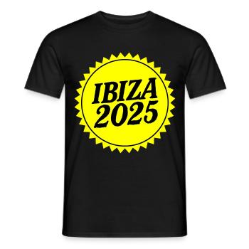 Ibiza 2025 - Men's T-Shirt - black - Front - AI Model Male 178 light (178cm)