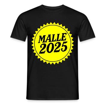 Malle 2025 - Männer T-Shirt - Schwarz - Vorne - AI Model Male 178 light (178cm)