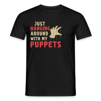 Puppetry Puppeteer Puppet Puppets - Men's T-Shirt - black - Front - AI Model Male 178 light (178cm)