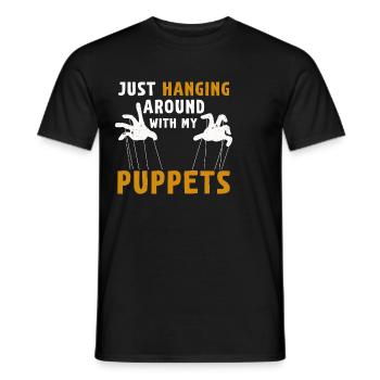 Puppetry Puppeteer Puppet Puppets - Men's T-Shirt - black - Front - AI Model Male 178 light (178cm)