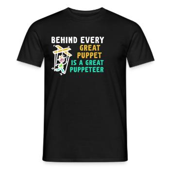 Puppenspiel Puppenspieler Puppen - Männer T-Shirt - Schwarz - Vorne - AI Model Male 178 light (178cm)