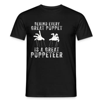 Puppenspiel Puppenspieler Puppen - Männer T-Shirt - Schwarz - Vorne - AI Model Male 178 light (178cm)