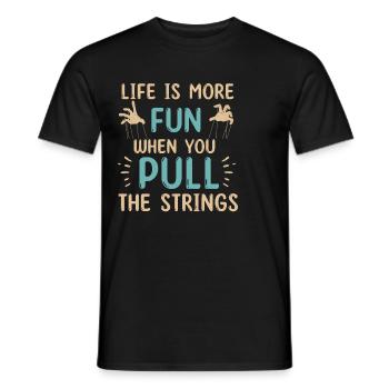 Puppetry Puppeteer Puppet Puppets - Men's T-Shirt - black - Front - AI Model Male 178 light (178cm)