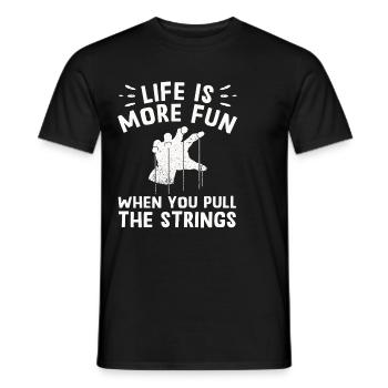 Puppetry Puppeteer Puppet Puppets - Men's T-Shirt - black - Front - AI Model Male 178 light (178cm)