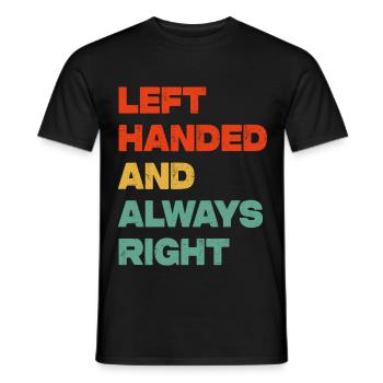 Gaucher et toujours droitier Dicton drôle - T-shirt homme - noir - Devant - AI Model Male 178 light (178cm)