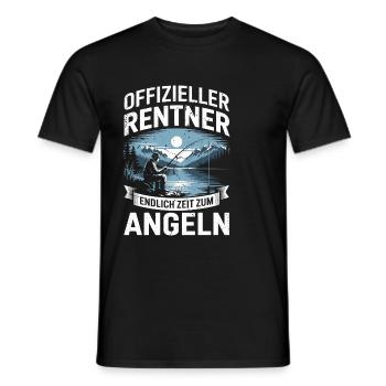 Offizieller Rentner – Endlich Zeit zum Angeln - Männer T-Shirt - Schwarz - Vorne - AI Model Male 178 light (178cm)