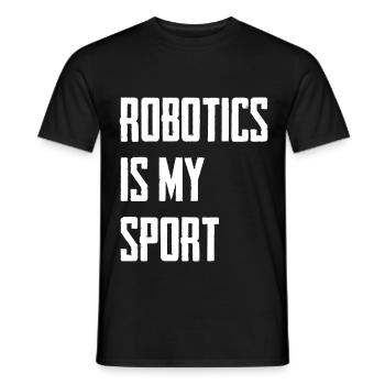 Robotics Is My Sport - Männer T-Shirt - Schwarz - Vorne - AI Model Male 178 light (178cm)