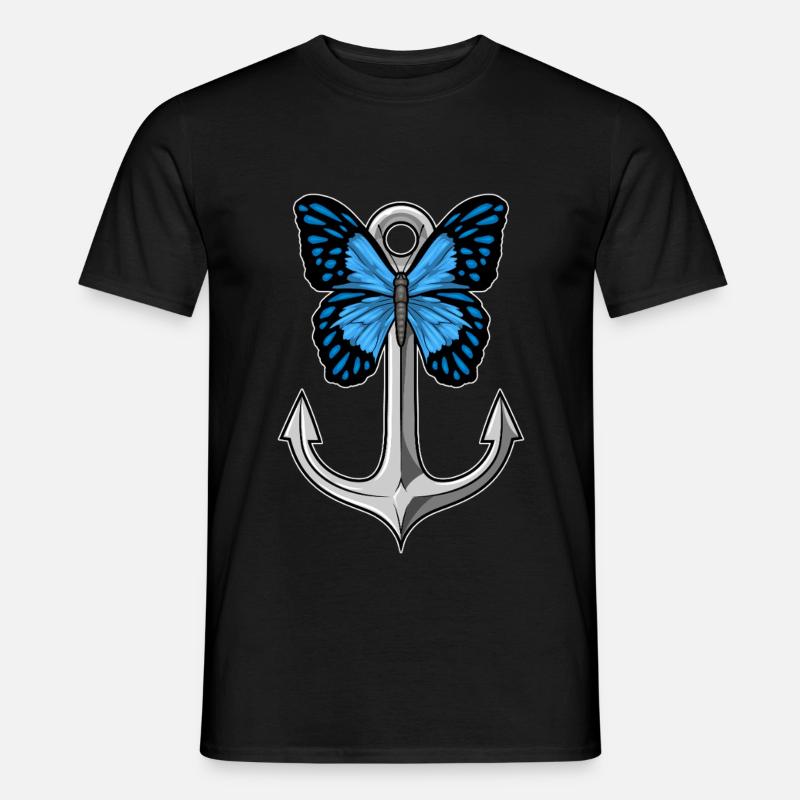 Butterfly Anchor - Men’s T-shirt - black