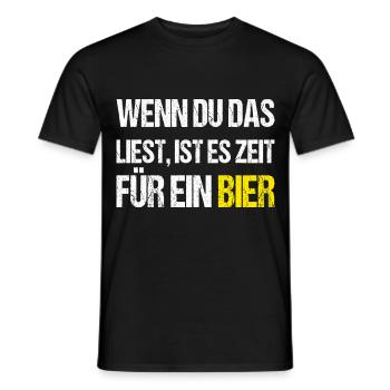 Bier Sprüche - Männer T-Shirt - Schwarz - Vorne - AI Model Male 178 light (178cm)