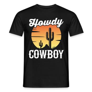 Salut Cowboy - T-shirt homme - noir - Devant - AI Model Male 178 light (178cm)