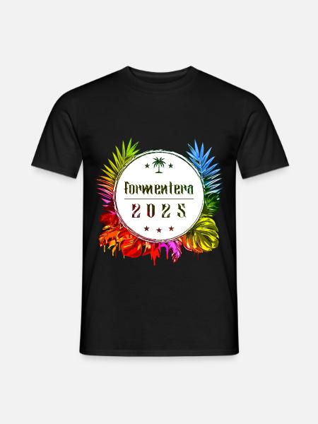 Formentera 2025 Multicoloured - Men's T-Shirt - black