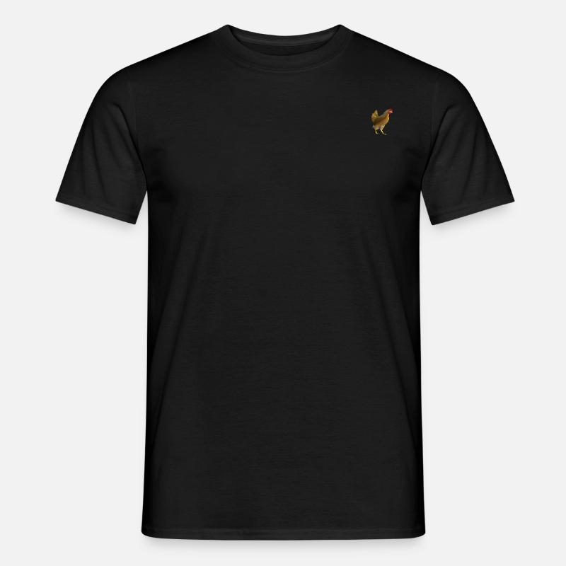 Lowpoly Henne - Nyhaux - Männer T-Shirt - Schwarz