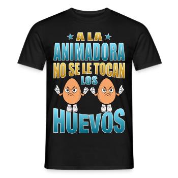 The entertainer does not touch her balls - Men's T-Shirt - black - Front - AI Model Male 178 light (178cm)