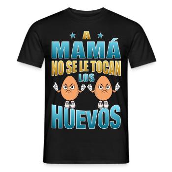 Mom doesn't touch her balls - Men's T-Shirt - black - Front - AI Model Male 178 light (178cm)