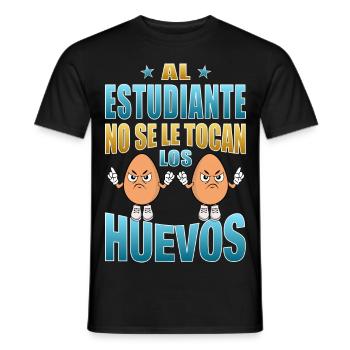 L’élève ne touche pas ses couilles - T-shirt homme - noir - Devant - AI Model Male 178 light (178cm)