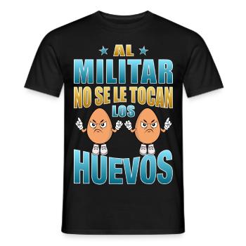 The soldier does not touch his balls - Men's T-Shirt - black - Front - AI Model Male 178 light (178cm)