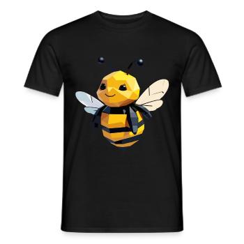 Mignon design polygone bourdon - T-shirt homme - noir - Devant - AI Model Male 178 light (178cm)