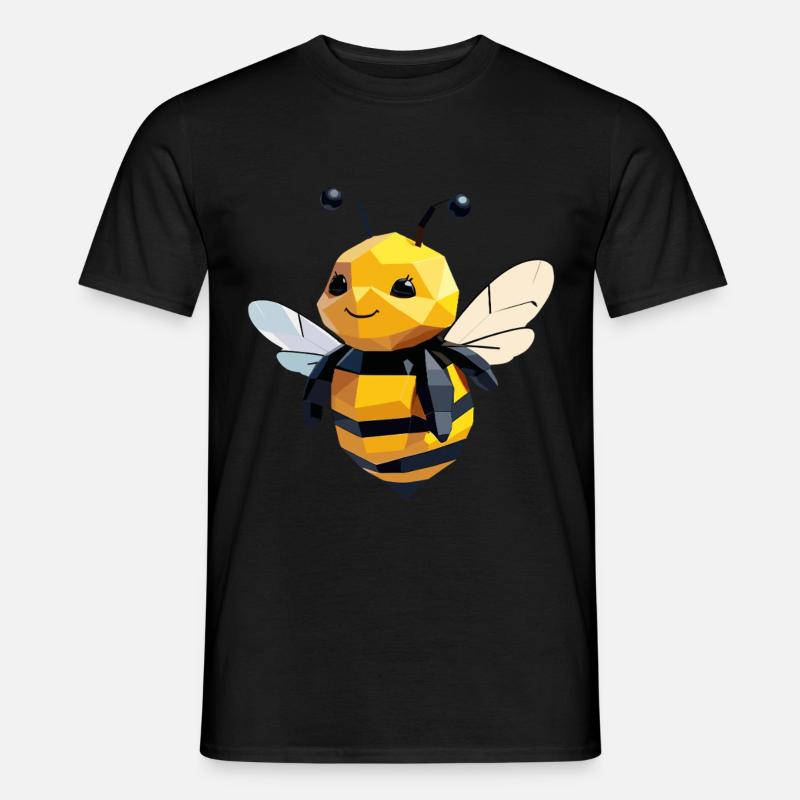 Mignon design polygone bourdon - T-shirt homme - noir