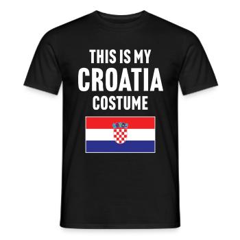 C’est mon costume de Croatie - T-shirt homme - noir - Devant - AI Model Male 178 light (178cm)