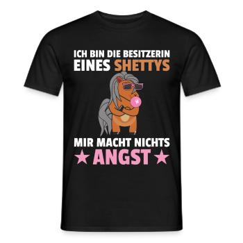 Shetty Spruch Shetland Pony - Männer T-Shirt - Schwarz - Vorne - AI Model Male 178 light (178cm)