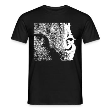 Kontrastgesicht Licht & Schatten - Männer T-Shirt - Schwarz - Vorne - AI Model Male 178 light (178cm)