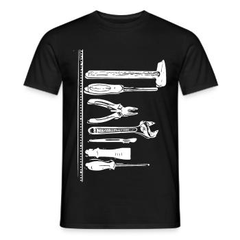 Werkzeug Silhouette Handwerk - Männer T-Shirt - Schwarz - Vorne - AI Model Male 178 light (178cm)